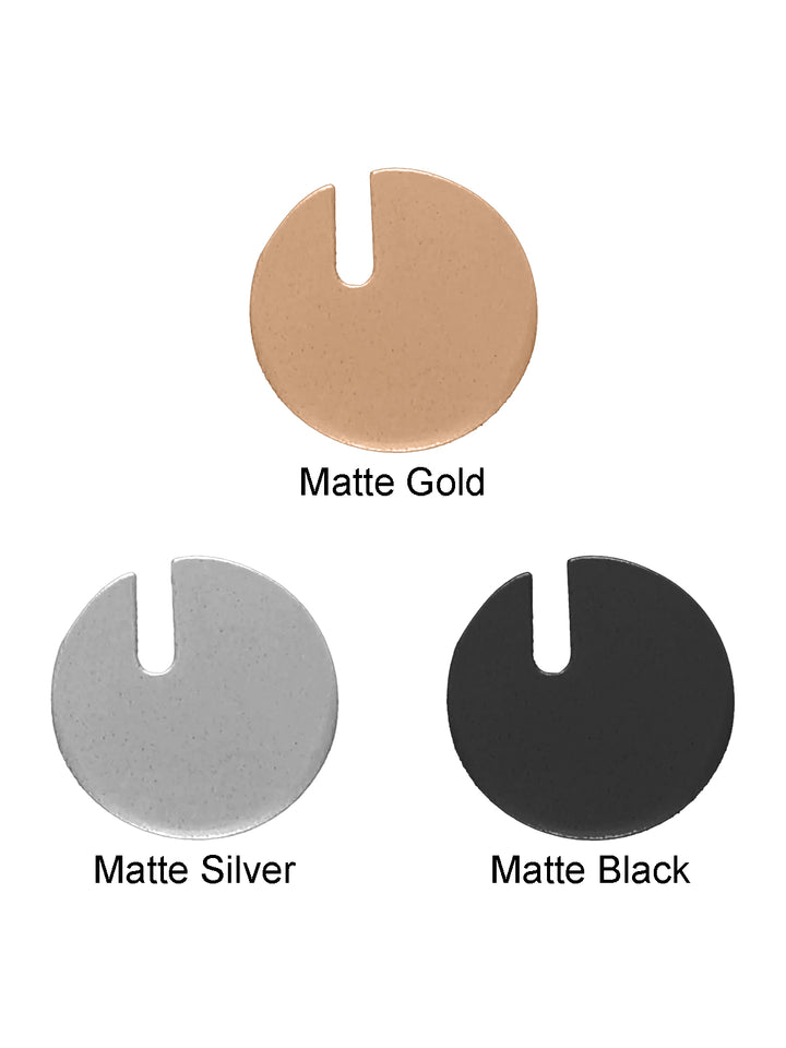 Classic 10mm Cutting Edge Design Matte Finish Metal Button