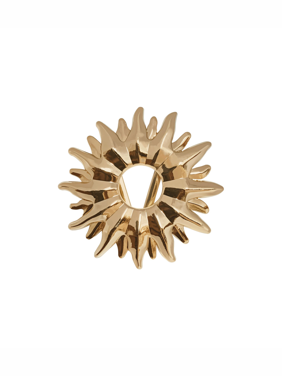 Designer Sleek Sunburst Style Metal Frame Belt Buckle