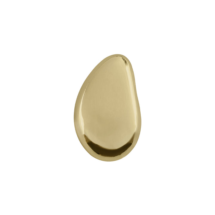 Elegant Smooth Bean-Shaped Shiny Finish Metal Loop Buttons