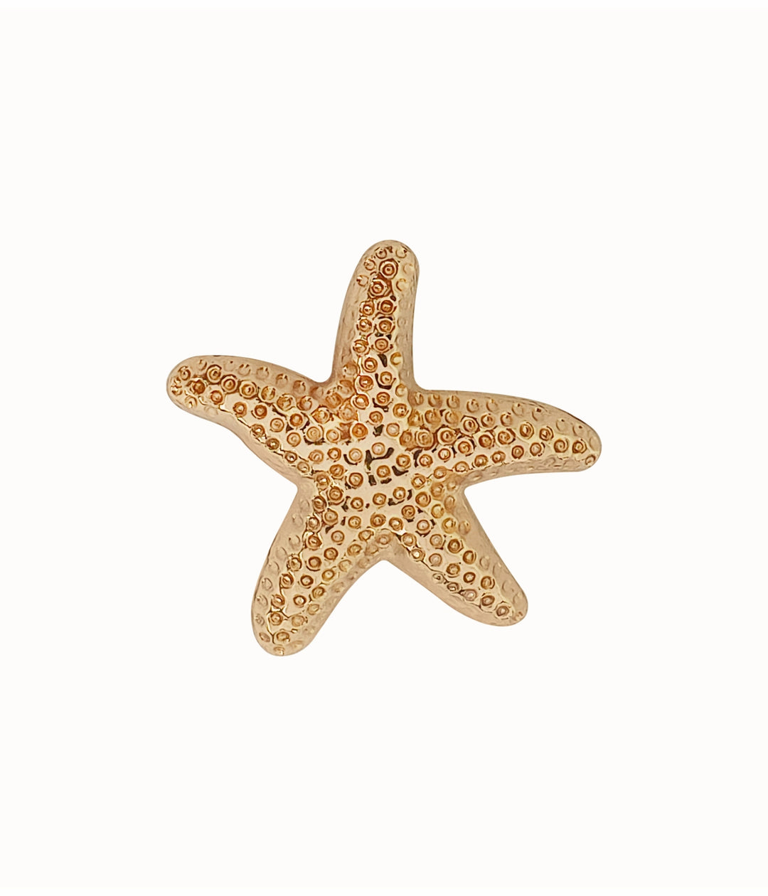 Elegant 30mm (48L) Shiny Starfish-Shaped Metal Buttons with Downhole Loop