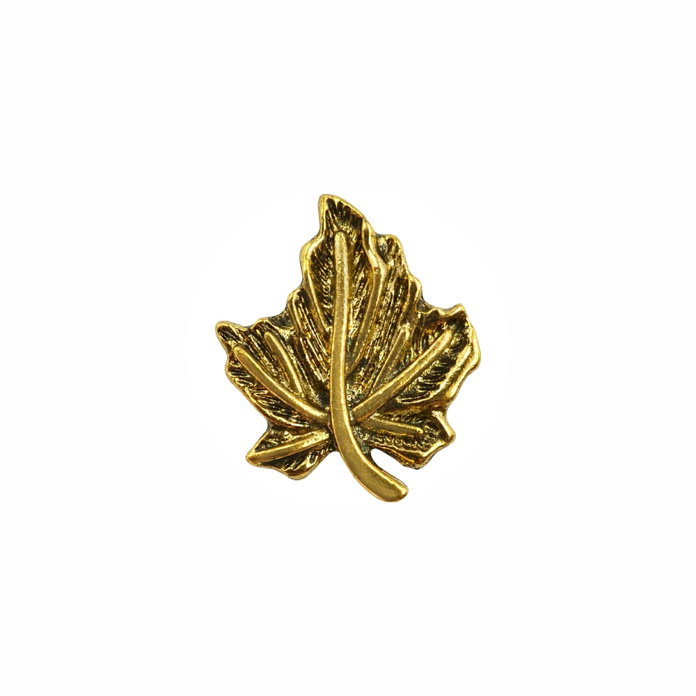 Leaf Shaped Antique Finish Decorative Downhole Metal Buttons