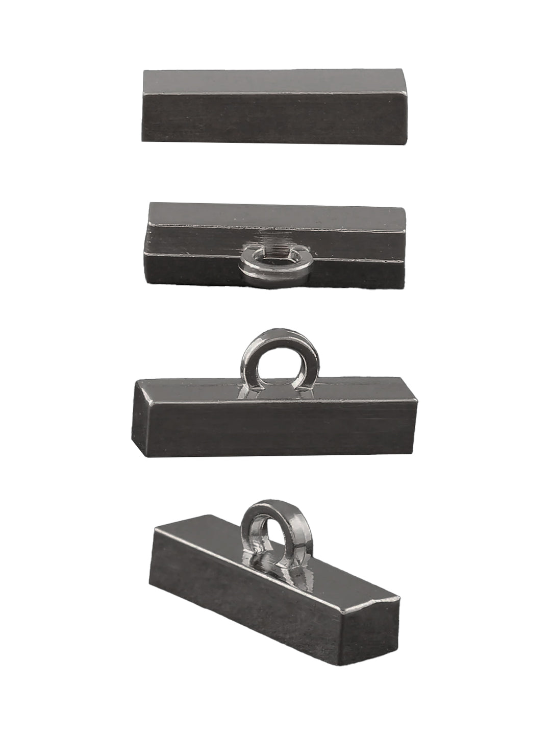 Shiny Rectangular Shape Stylish Shank Metal Button