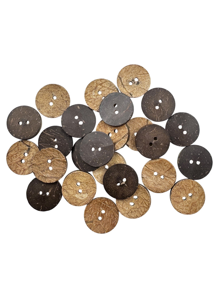 Rough Finish Natural Coco Shell 2 Hole Buttons