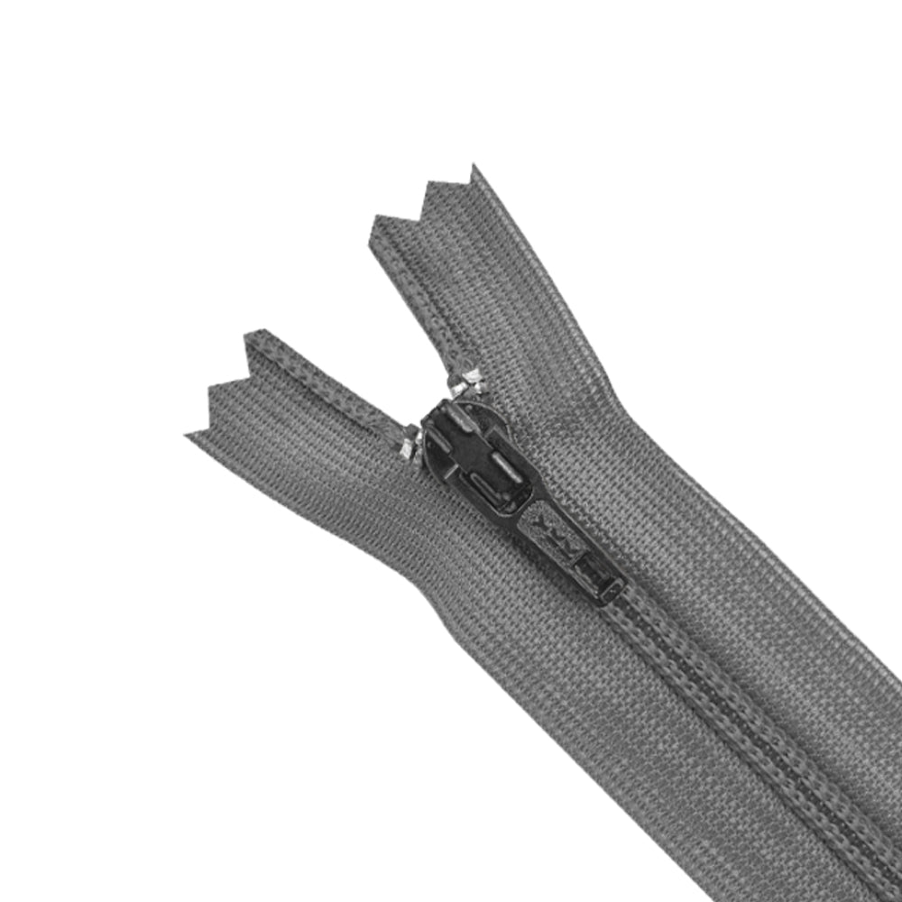 YKK- #3 Nylon Coil 8inch Closed-End Dark Grey YKK Zipper