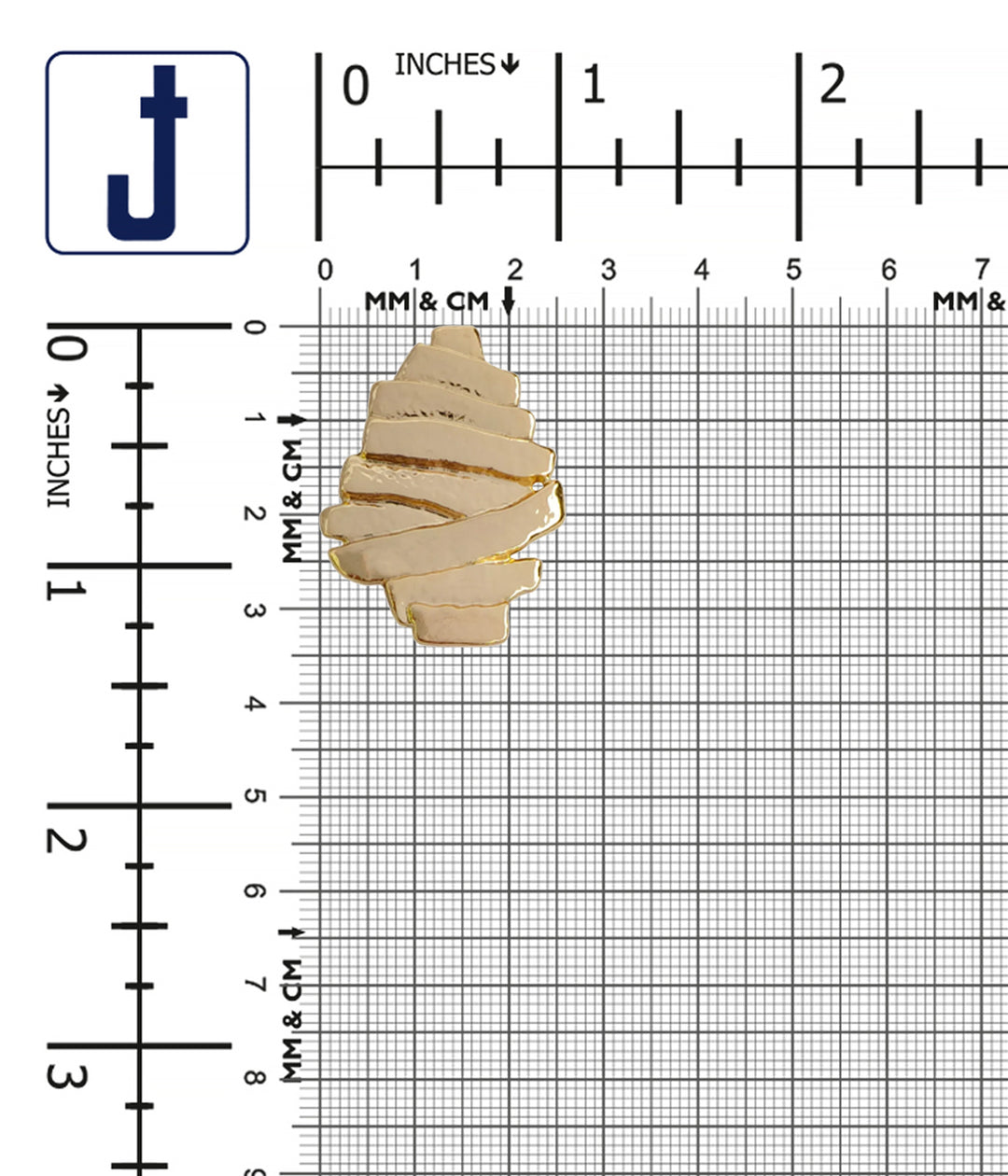 Stylish Layered Texture Shiny Metal Loop Buttons for Fashion Clothing