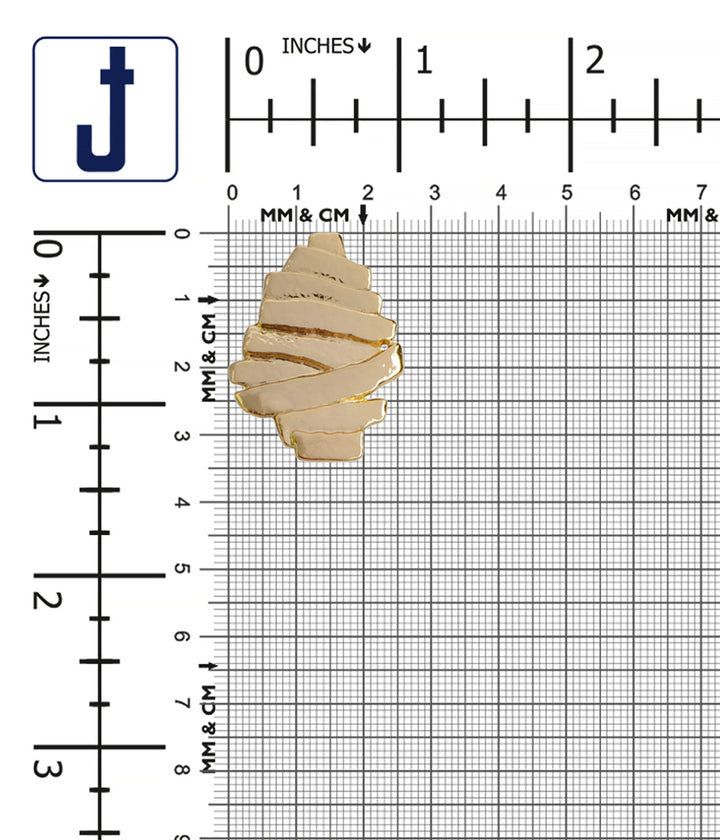 Stylish Layered Texture Shiny Metal Loop Buttons for Fashion Clothing