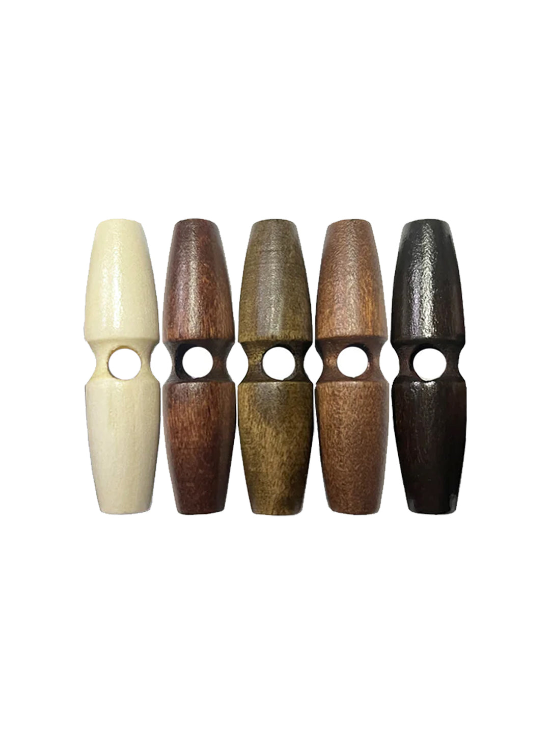 Fashion 1-Hole Oval Shape Wooden Toggle Button