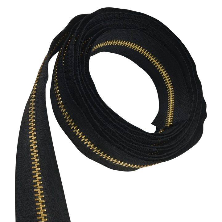 YKK #5 Number Premium Quality Black Tape YKK Metal Zipper Rolls