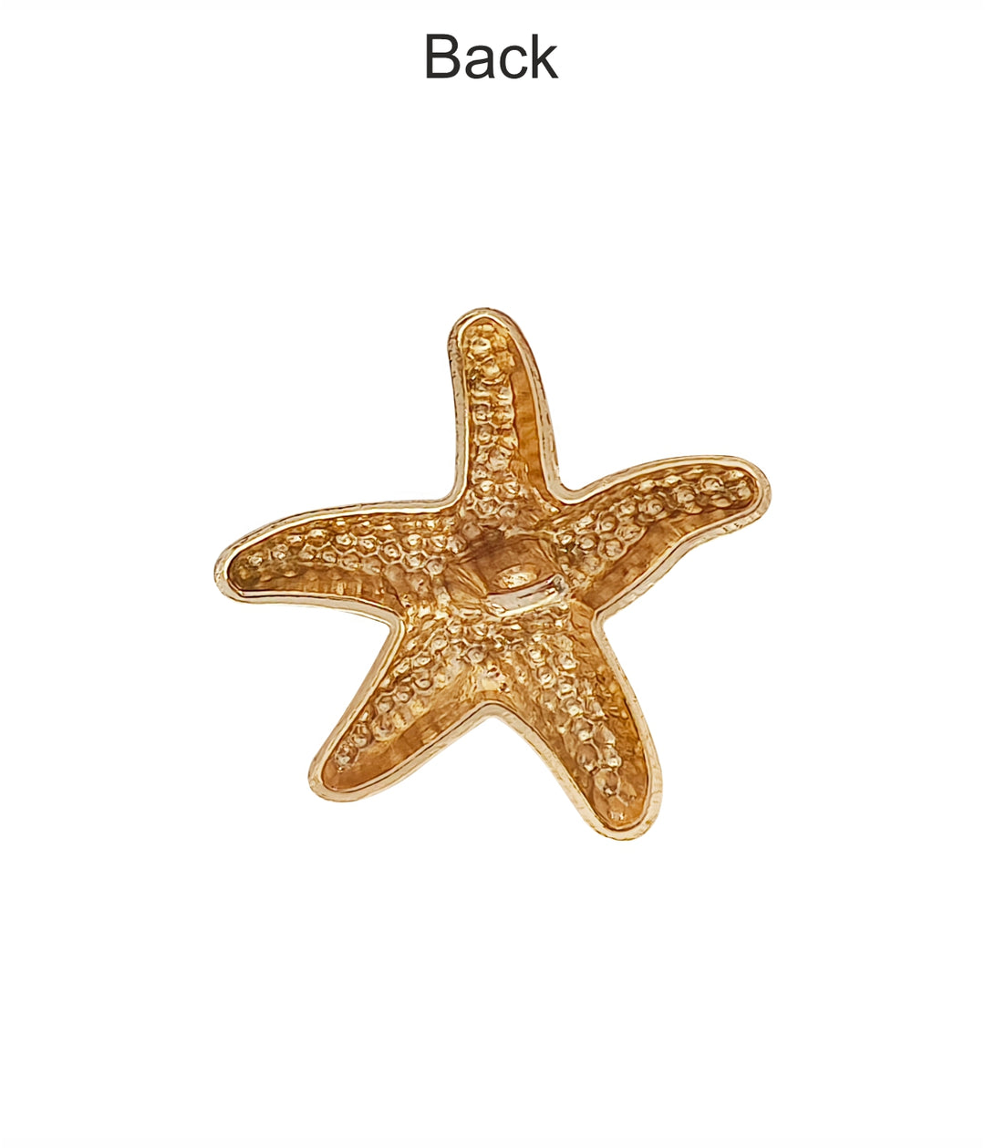 Elegant 30mm (48L) Shiny Starfish-Shaped Metal Buttons with Downhole Loop