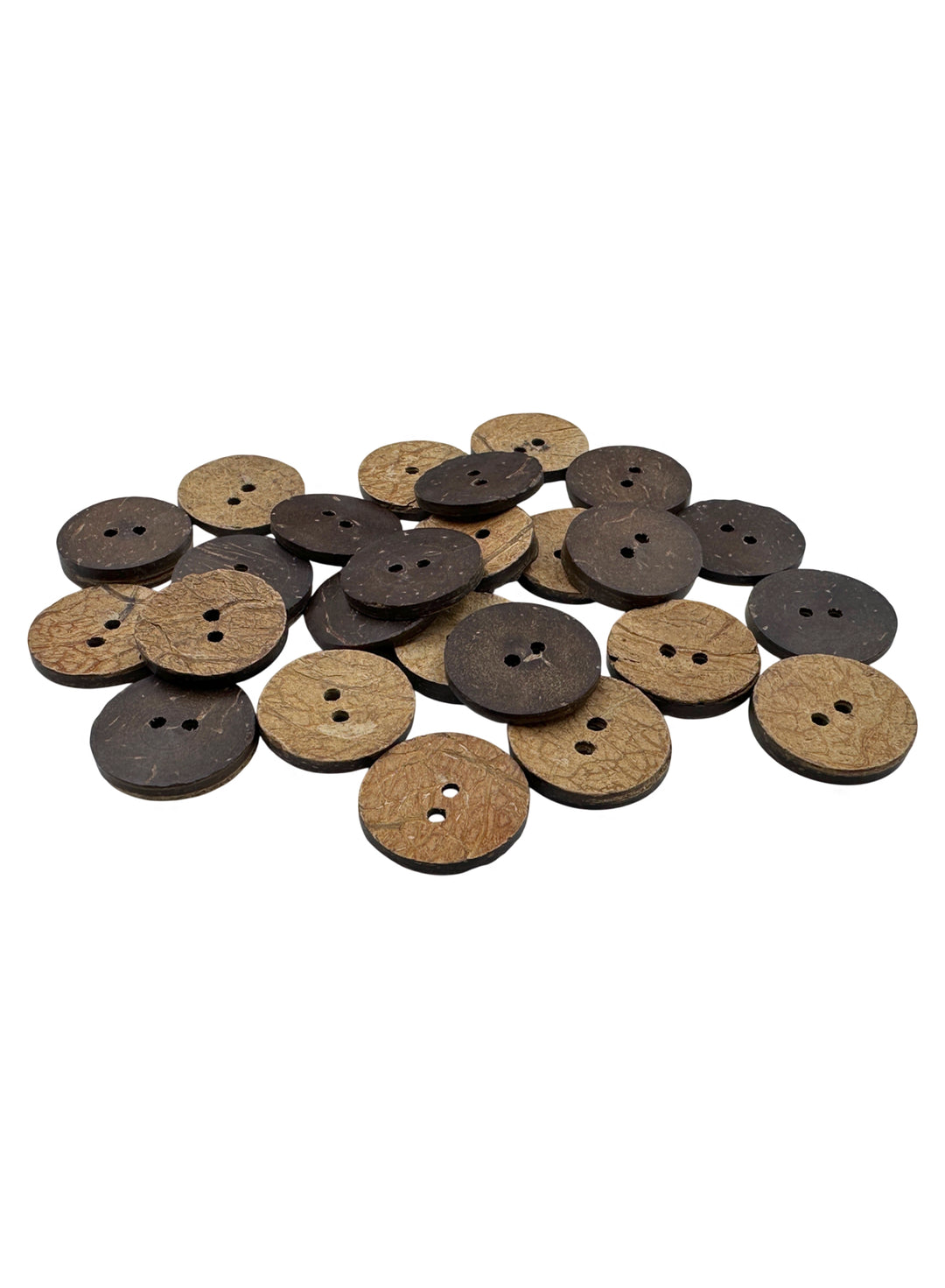 Rough Finish Natural Coco Shell 2 Hole Buttons