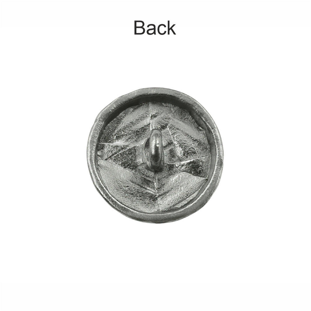 Heritage Inspired Round Metal Buttons with Multicolor Enamel Inlays