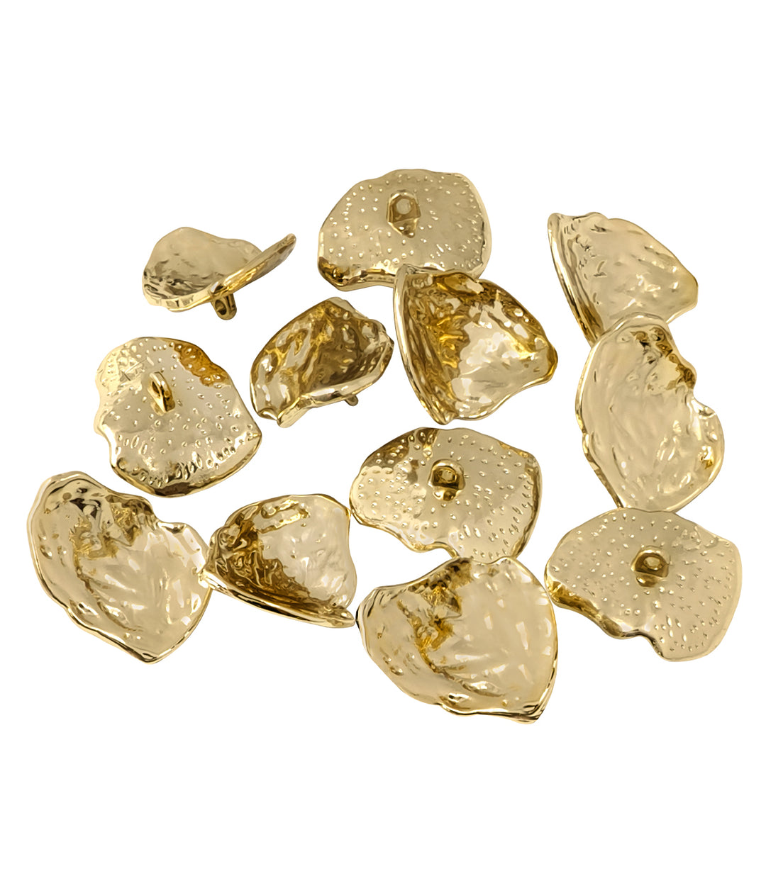 Luxury Organic-Shaped Gold Metal Buttons