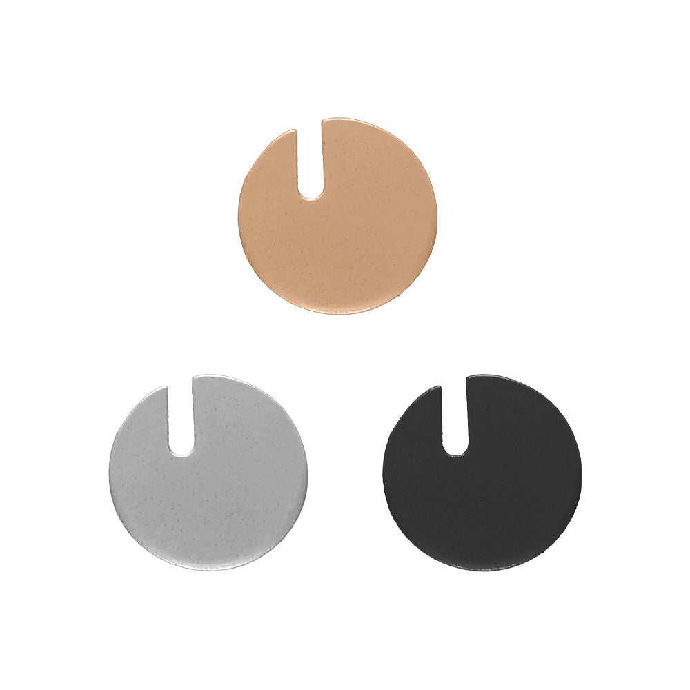 Classic 10mm Cutting Edge Design Matte Finish Metal Button