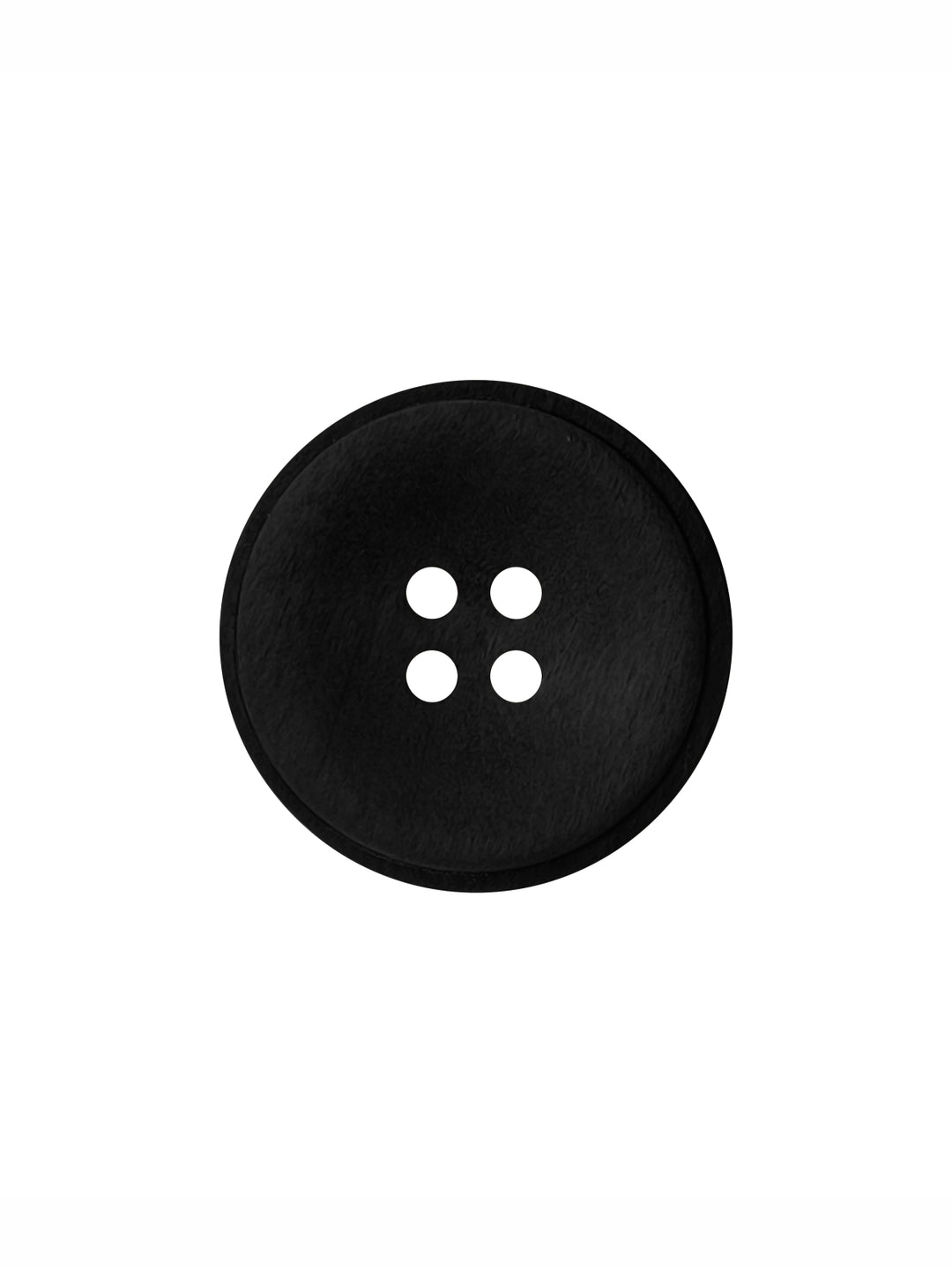 Black Round Shape 4-Hole Rim Design Wooden Buttons