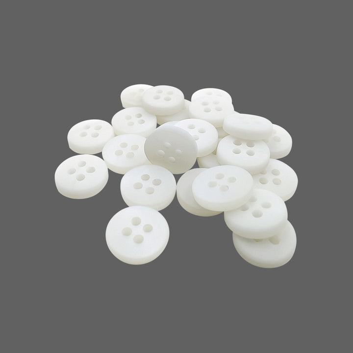 Classic Matte Finish Round Shape 4-Hole Shirt/Kurta Buttons