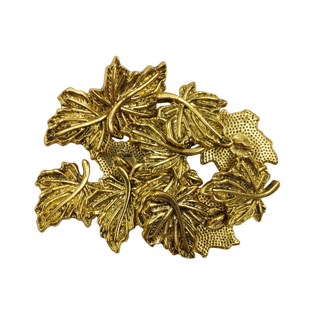 Leaf Shaped Antique Finish Decorative Downhole Buttons