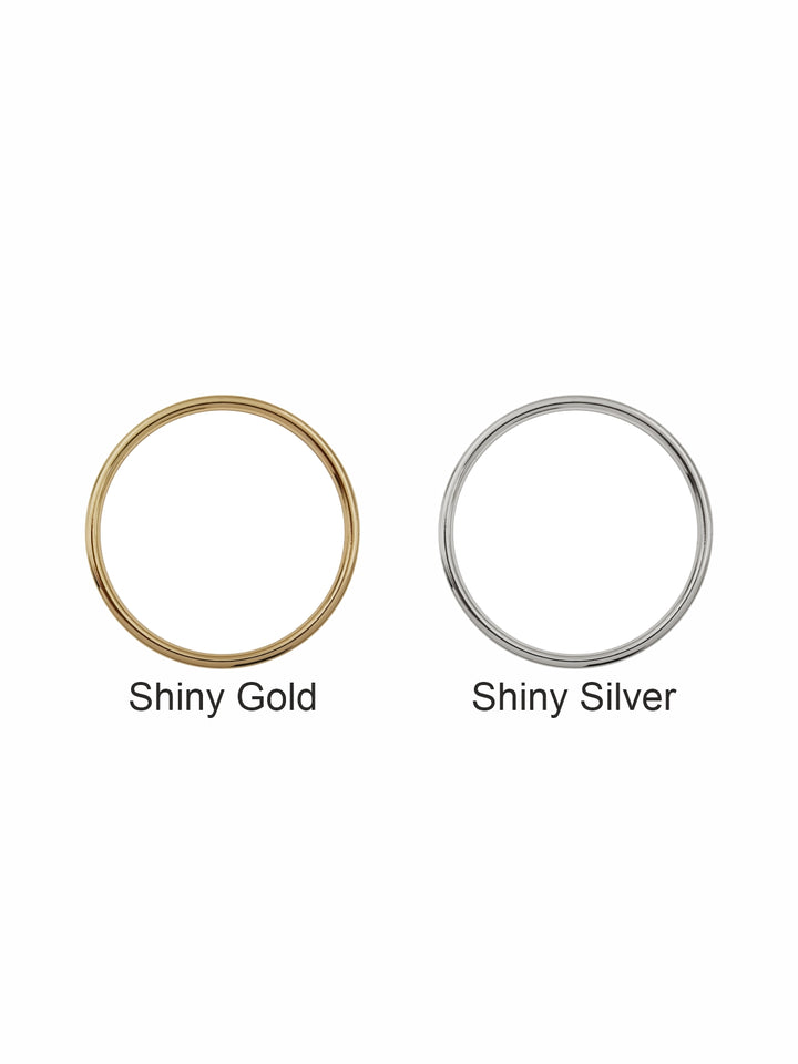 Shiny Round Shape 'O' Ring Buckle for Clothing & Belts