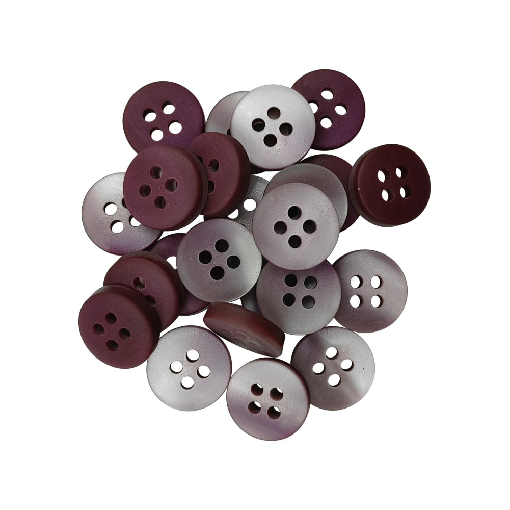 Classic Matte Finish Round Shape 4-Hole Shirt/Kurta Buttons