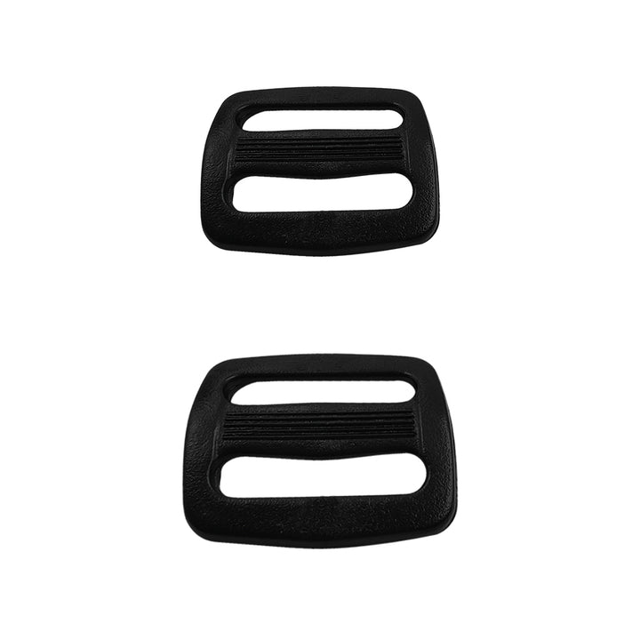 Adjustable Webbing Strap Black Tri-Glide Slider Plastic Buckle