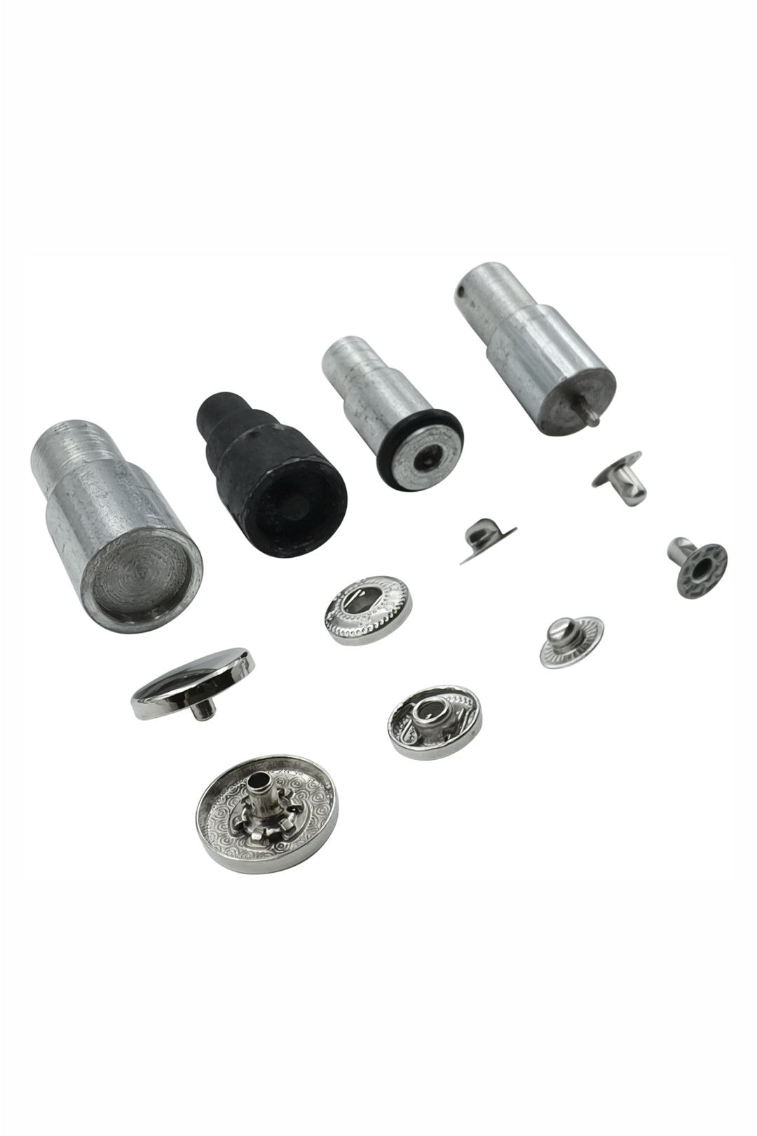 4-Part Snap Button Die Mold Set Easy Tool for Flat Surface Snap Button