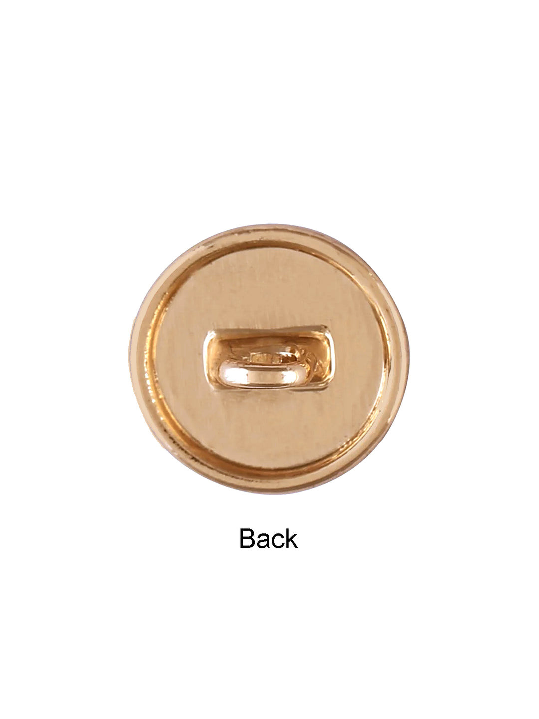 Round Shape Pearl Metal Button with Downhole Loop