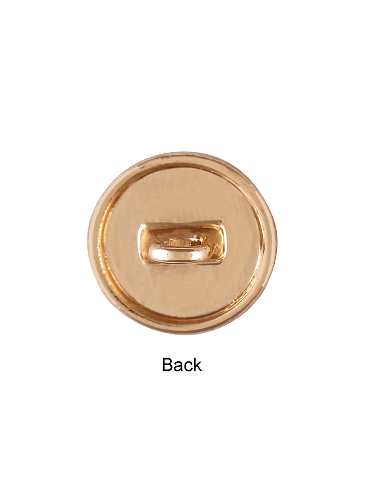 Round Shape Pearl Metal Button with Downhole Loop