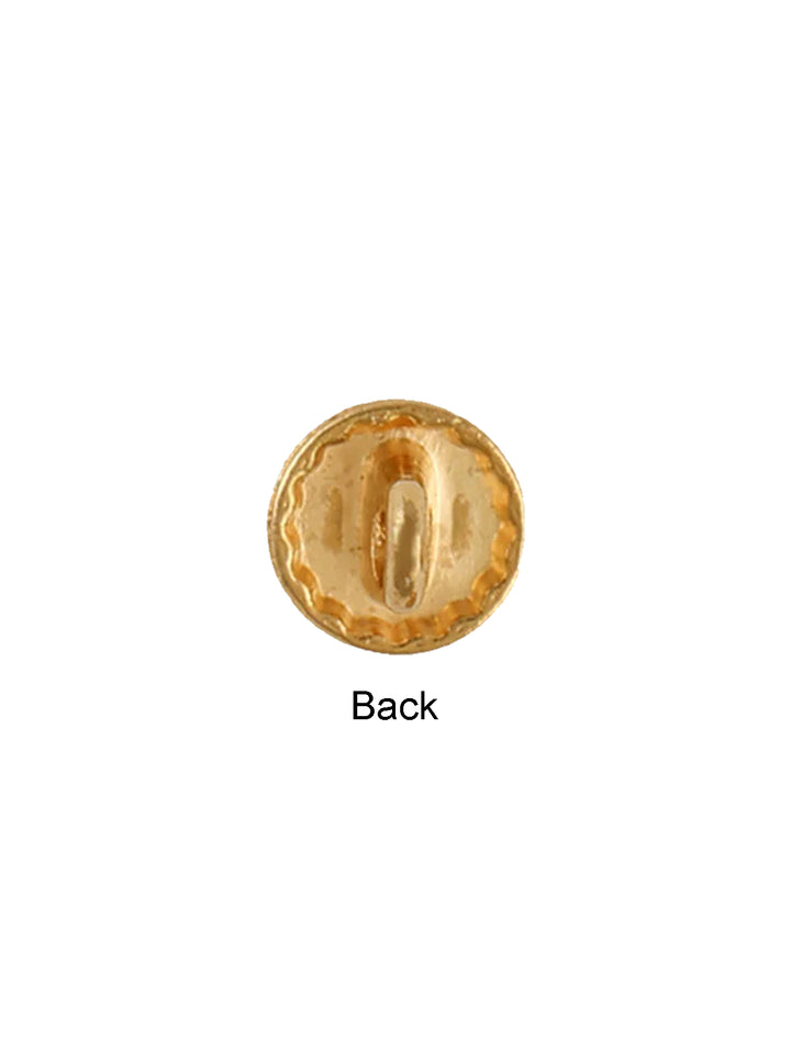 Accented Edges Gold with Black/White 8mm Shirt Button