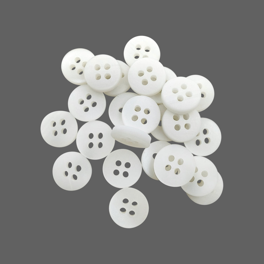 Classic Matte Finish Round Shape 4-Hole Shirt/Kurta Buttons