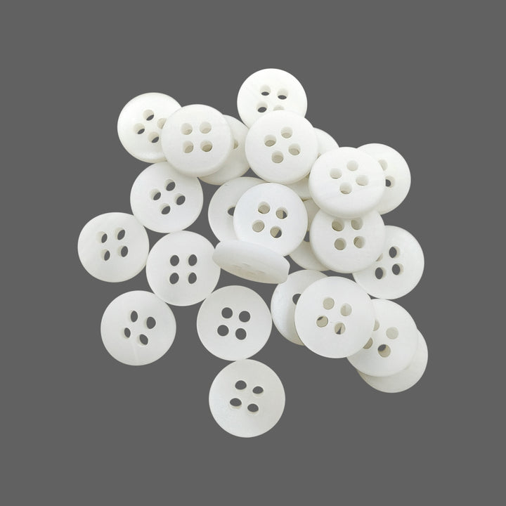 Classic Matte Finish Round Shape 4-Hole Shirt/Kurta Buttons