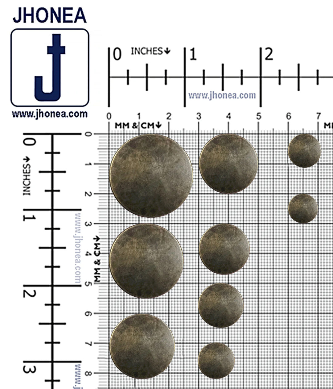 Premium Smooth Antique Surface Shirt/Coat Classic Loop Metal Buttons