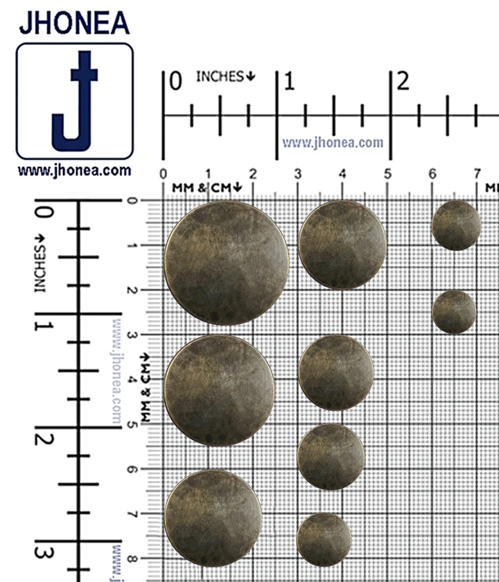 Premium Smooth Antique Surface Shirt/Coat Classic Loop Metal Buttons