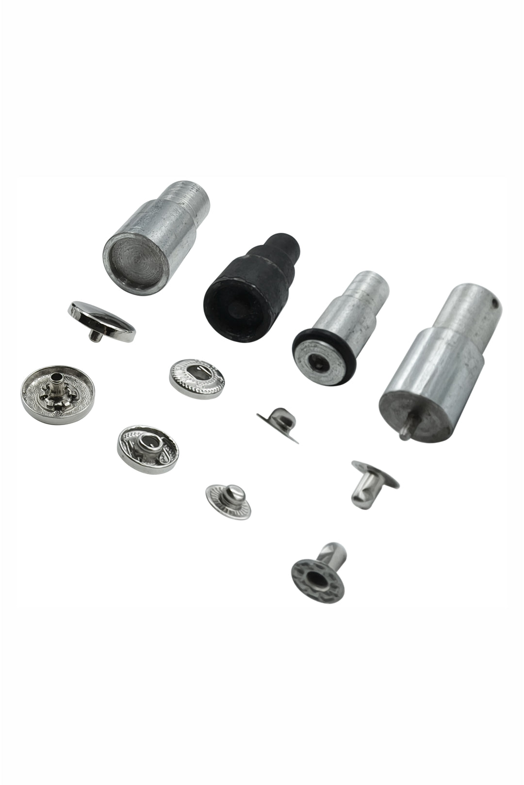 4-Part Snap Button Die Mold Set Easy Tool for Flat Surface Snap Button