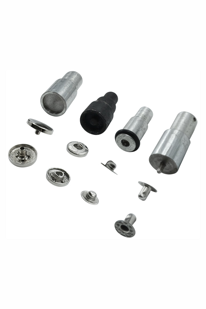 4-Part Snap Button Die Mold Set Easy Tool for Flat Surface Snap Button