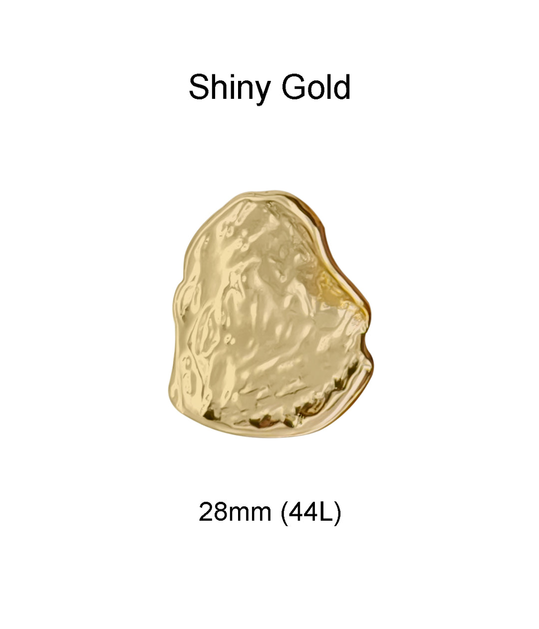 Luxury Organic-Shaped Gold Metal Buttons