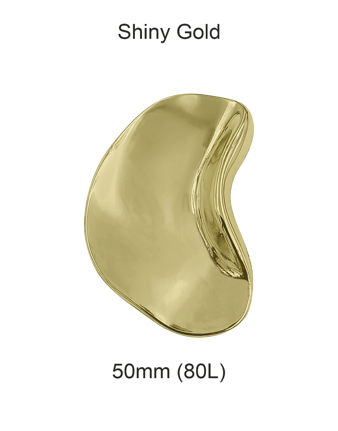 Super Classy 50mm(80L) Shiny Finish Metal Loop Buttons