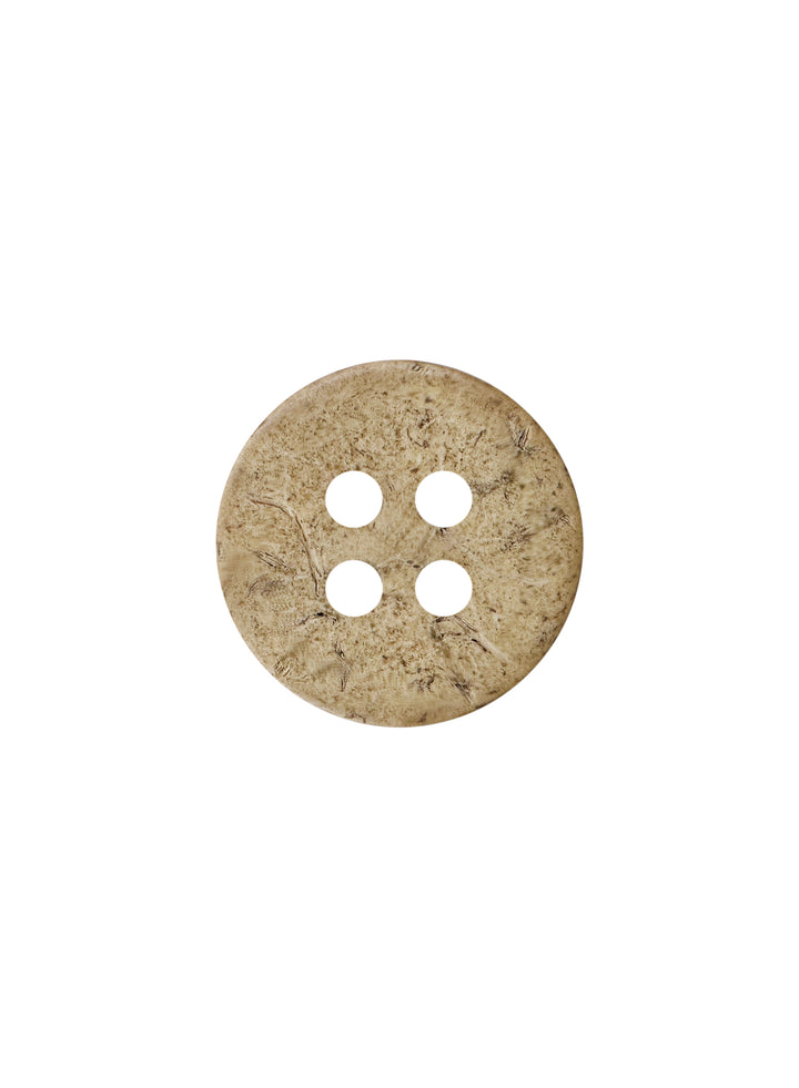 Smooth Finish Natural Coco Shell 4-Hole Buttons