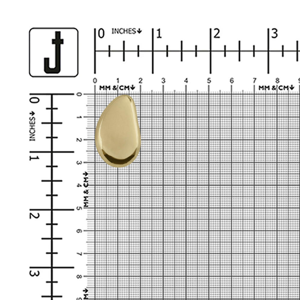 Elegant Smooth Bean-Shaped Shiny Metal Loop Buttons