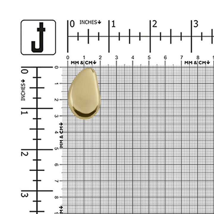 Elegant Smooth Bean-Shaped Shiny Metal Loop Buttons