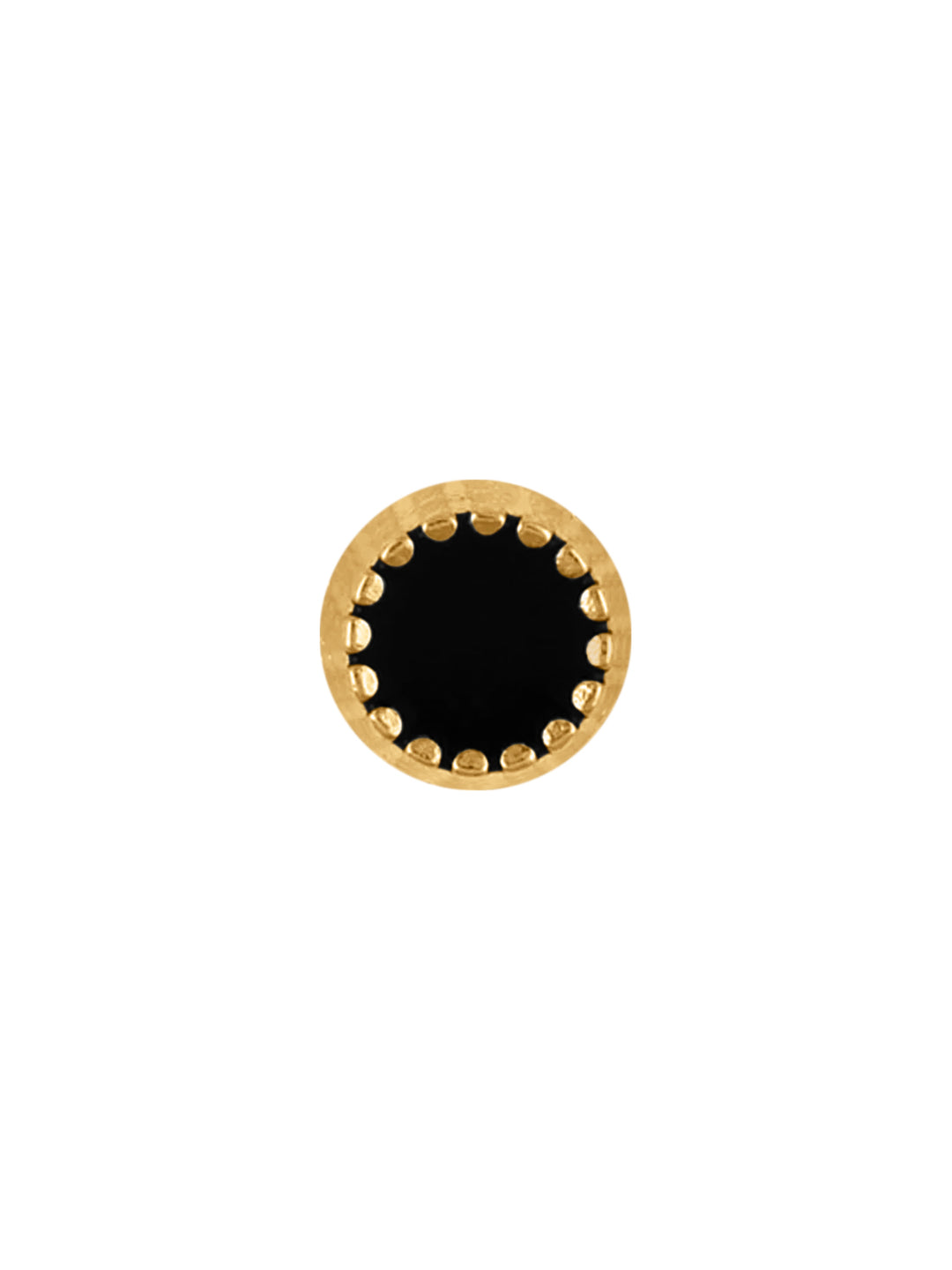 Accented Edges Gold with Black/White 8mm Shirt Button