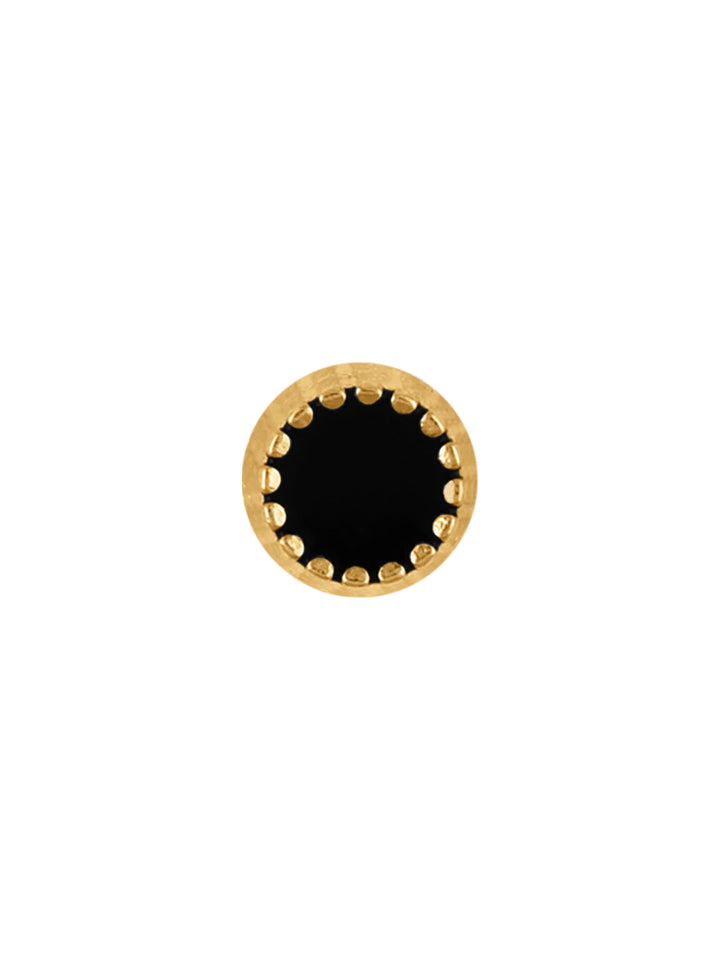 Accented Edges Gold with Black/White 8mm Shirt Button
