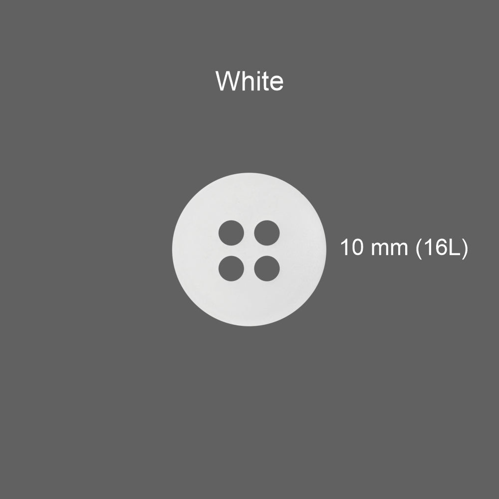 Classic Matte Finish Round Shape 4-Hole Shirt/Kurta Buttons