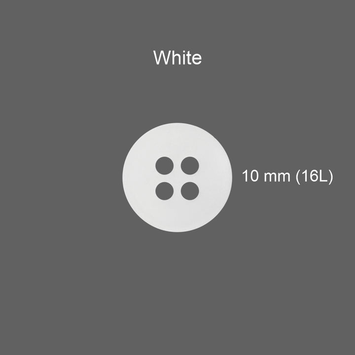 Classic Matte Finish Round Shape 4-Hole Shirt/Kurta Buttons