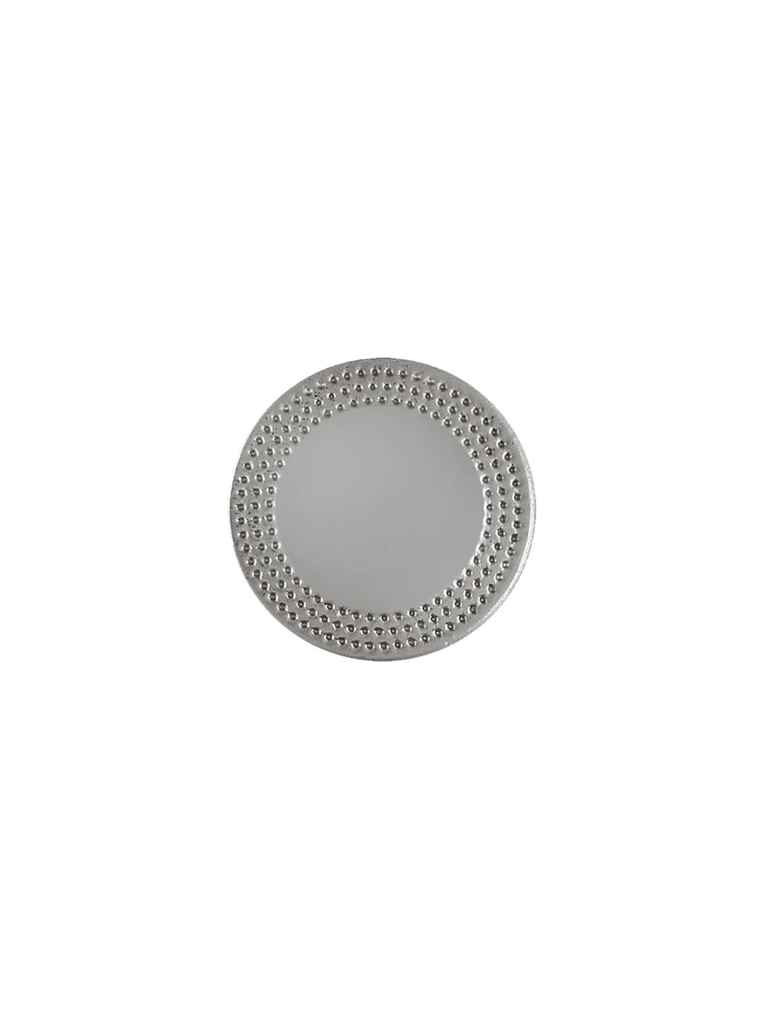Round Shape Classic Finish Shank Matte Silver Metal Button