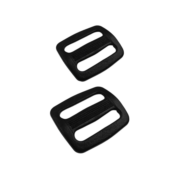 Adjustable Webbing Strap Black Tri-Glide Slider Plastic Buckle