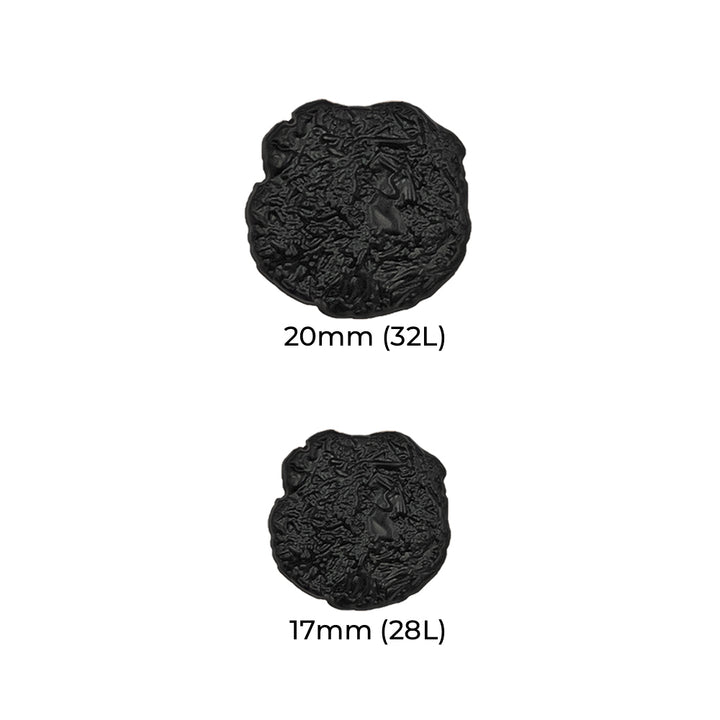 Classic Premium Matte Black Uneven Surface Finish Suit Metal Buttons