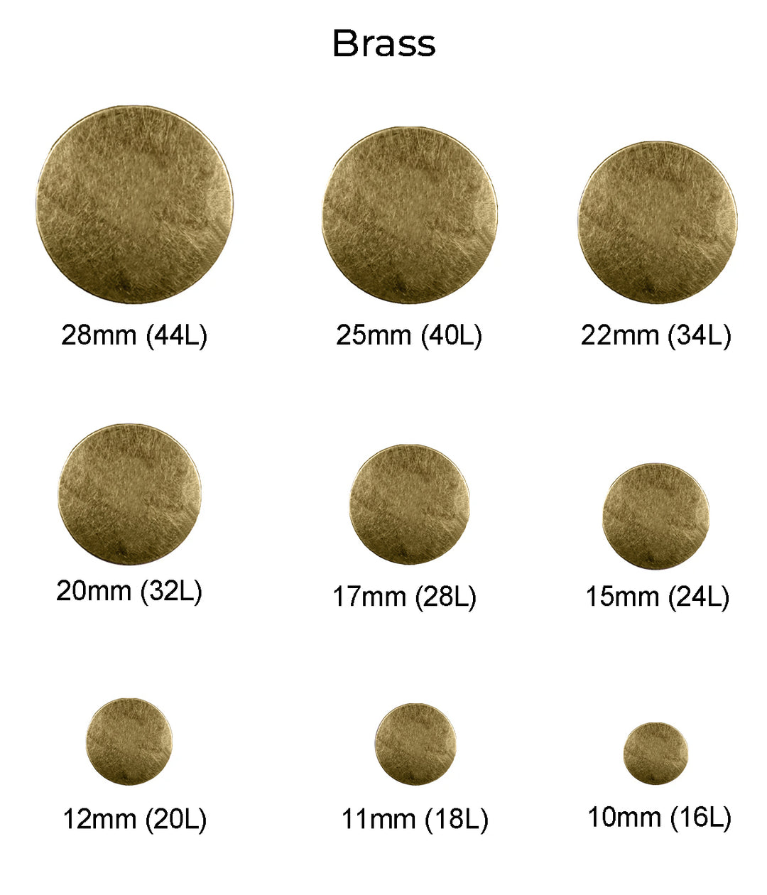 Premium Smooth Antique Surface Shirt/Coat Classic Loop Metal Buttons