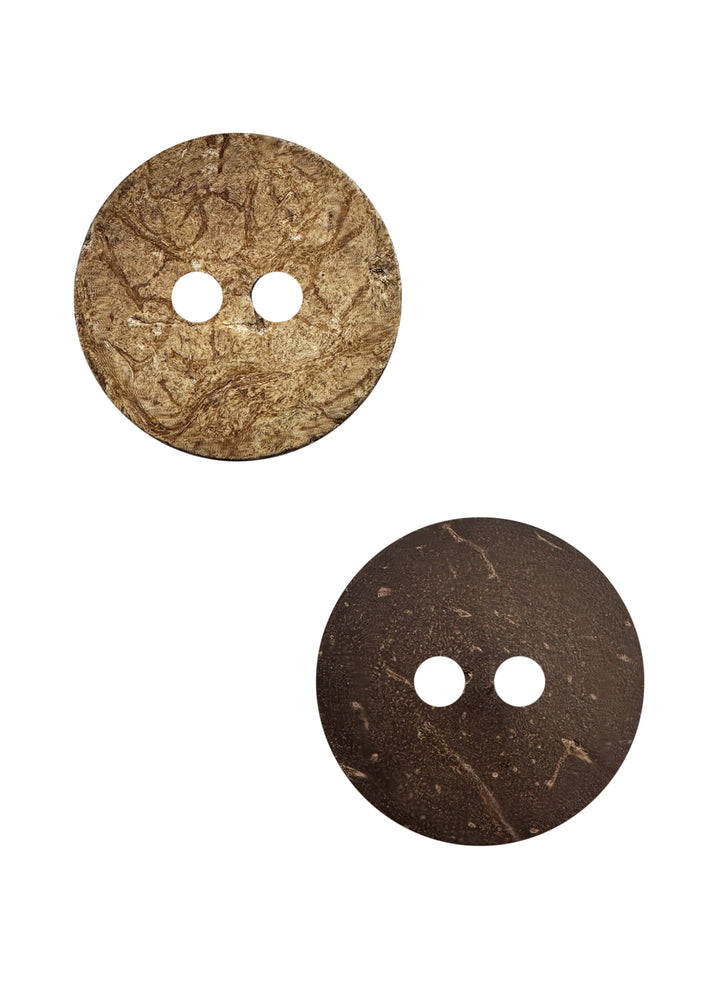 Rough Finish Natural Coco Shell 2 Hole Buttons