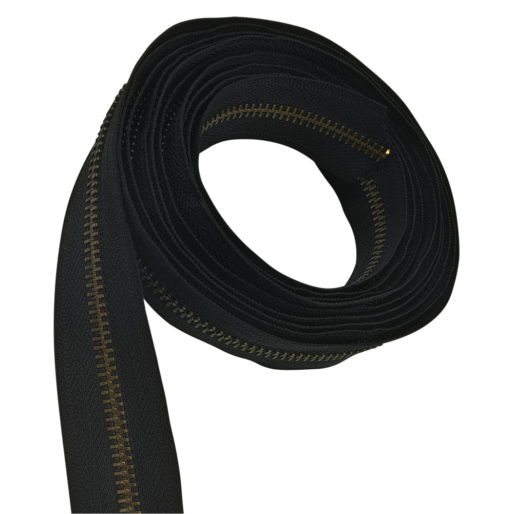 YKK #5 Number Premium Quality Black Tape YKK Metal Zipper Rolls