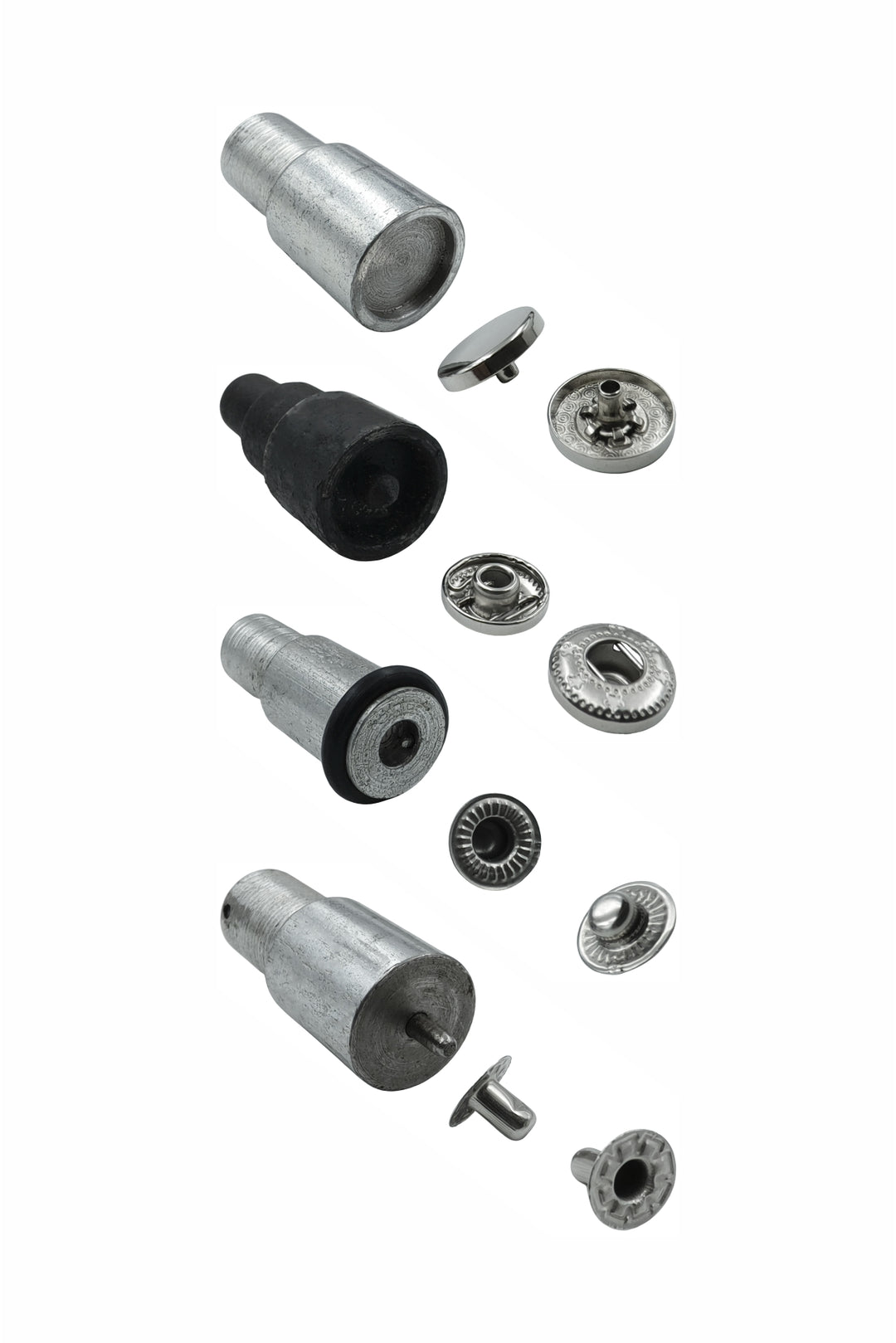 4-Part Snap Button Die Mold Set Easy Tool for Flat Surface Snap Button