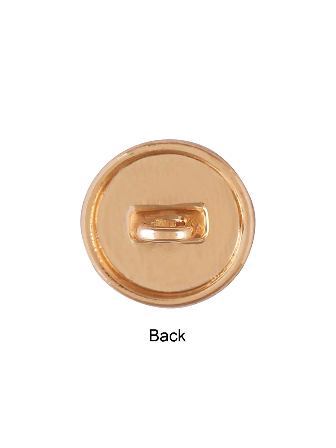 Round Shape Pearl Metal Button with Downhole Loop